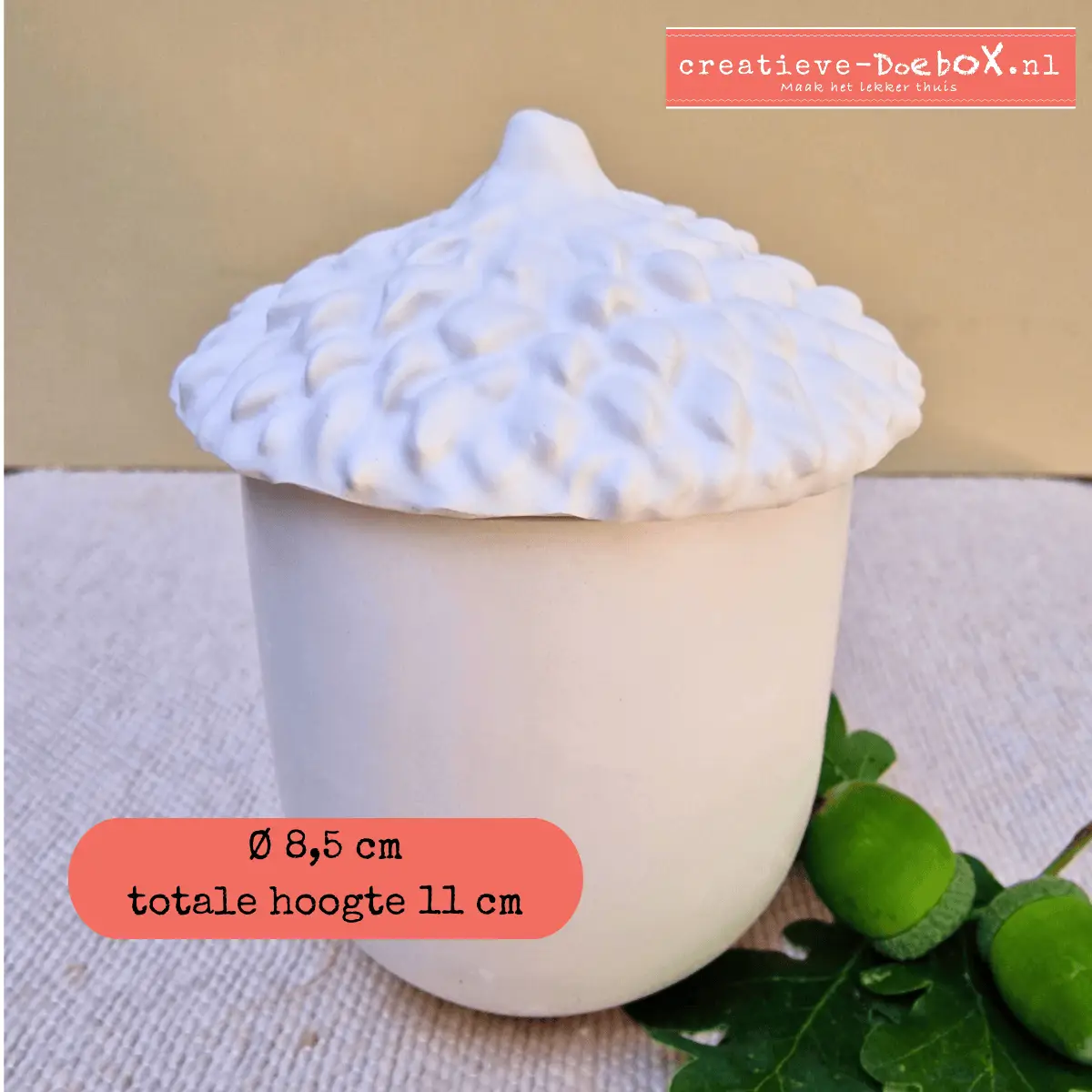 voorraadpotje in de vorm van een eikel moderne decoraties