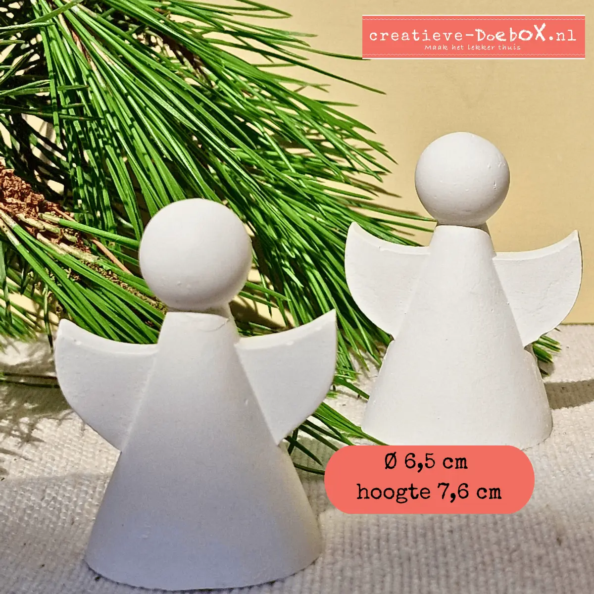 hippe kerstdecoraties bolle engeltje om te beschilderen