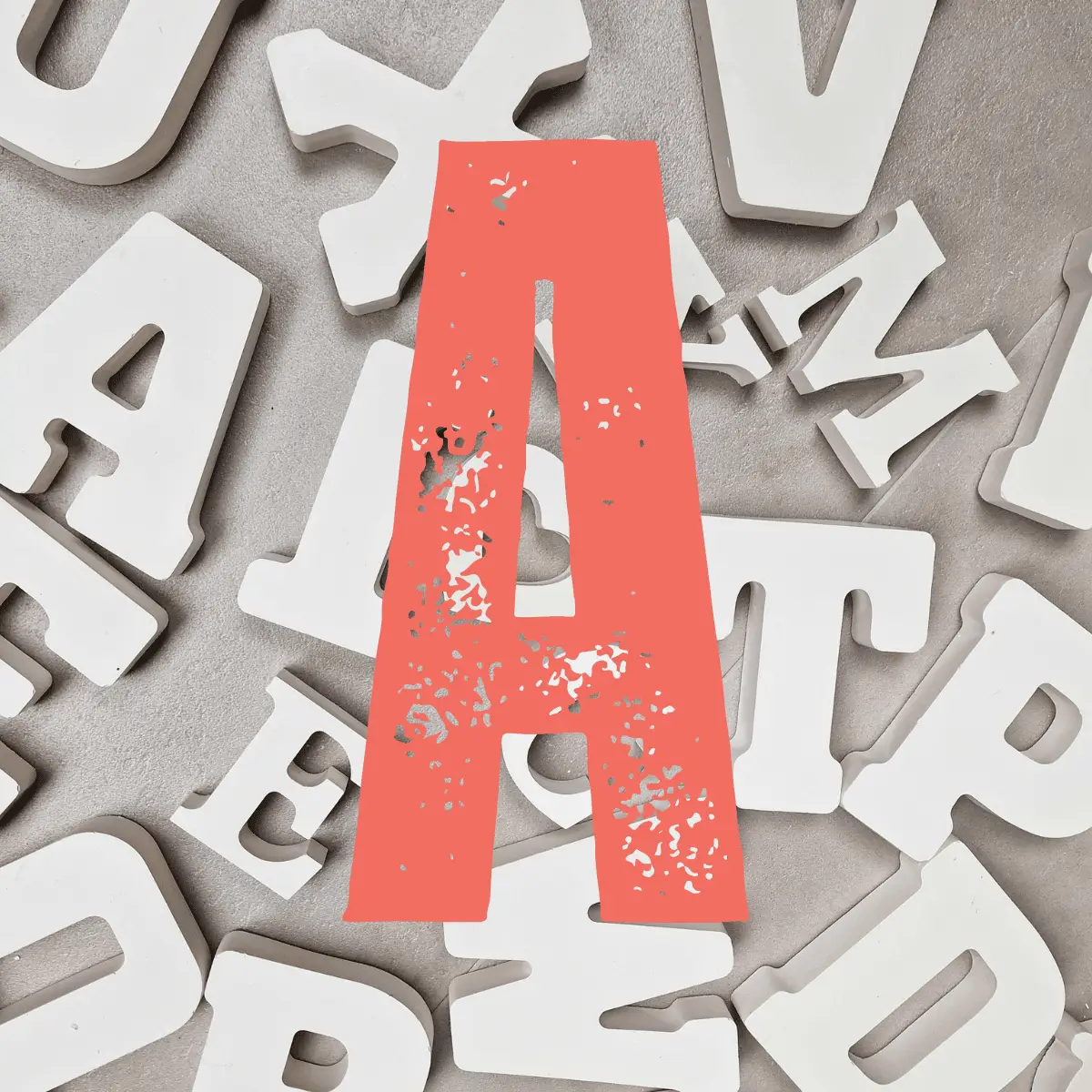 Keramisch gips letter A