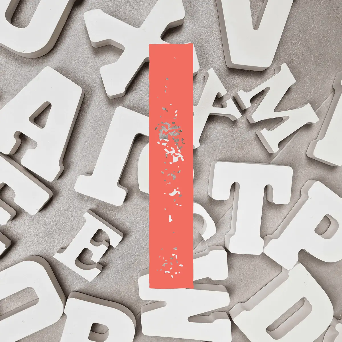 letter I keramisch gips