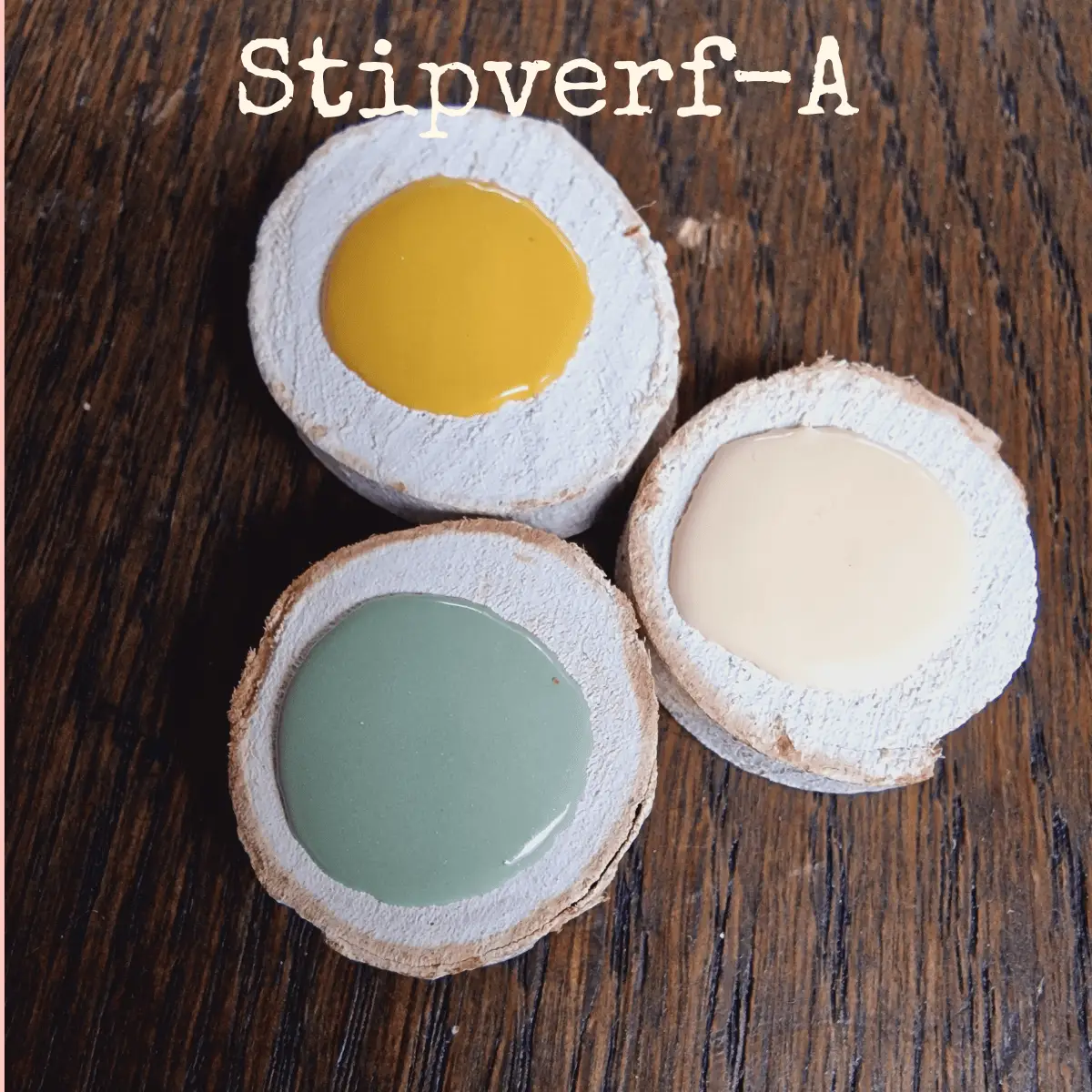 stipverf pastel oker