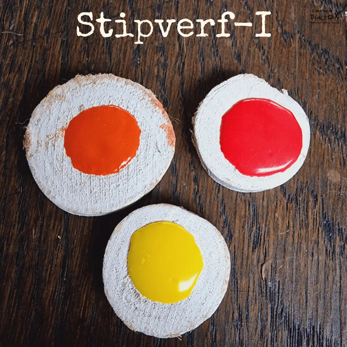 stipverf geel-oranje-rood