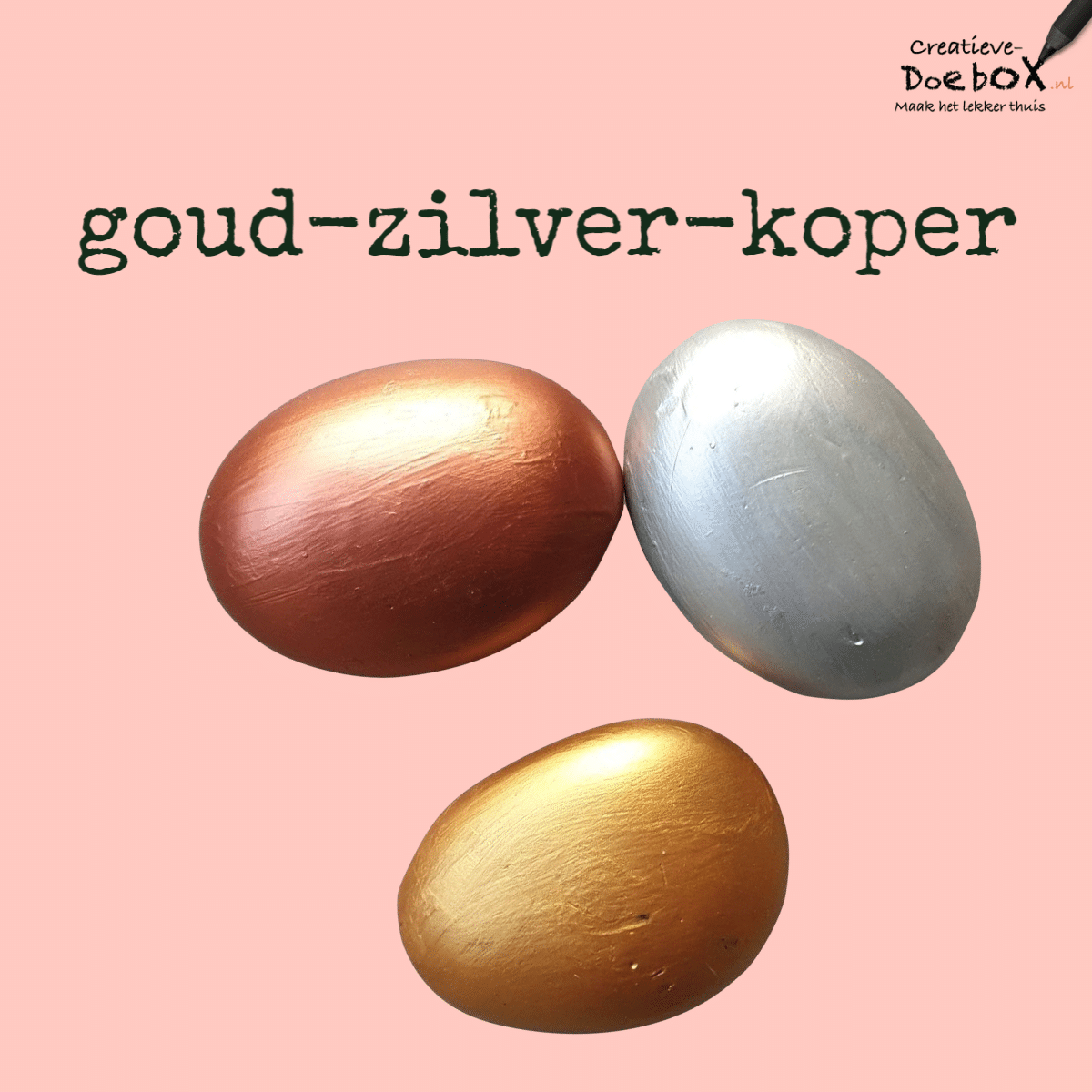 acrylverf in cupjes-goud-zilver-koper