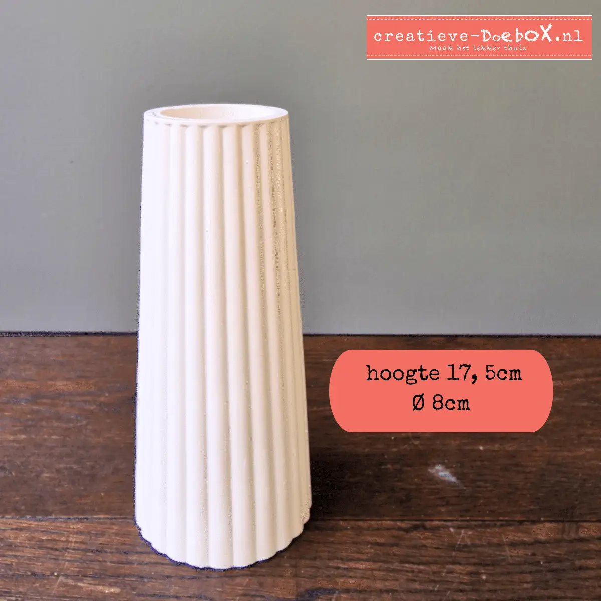 hobbypakket vaas beschilderen voor droogbloemen