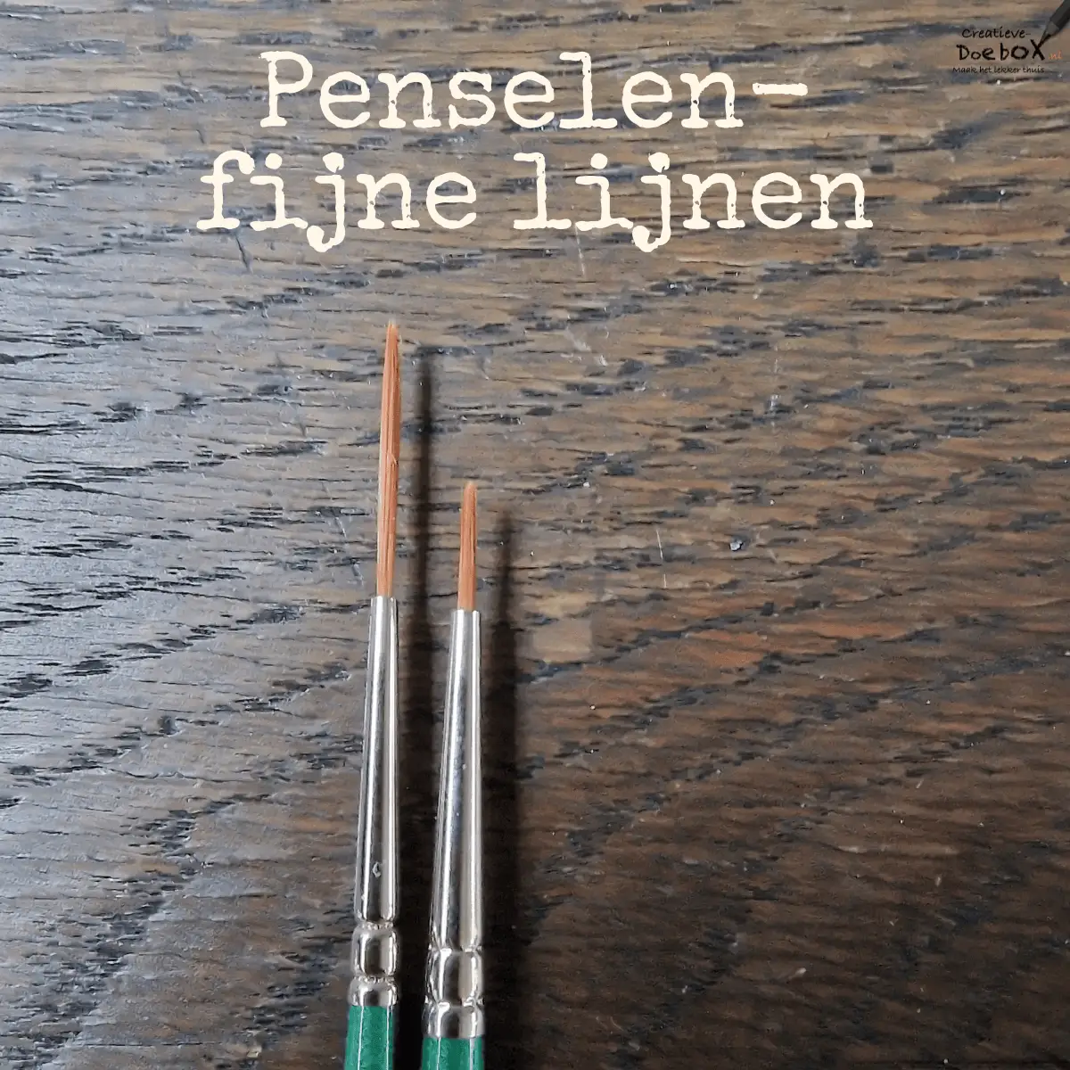 penselen om dunne lijntje mee te maken