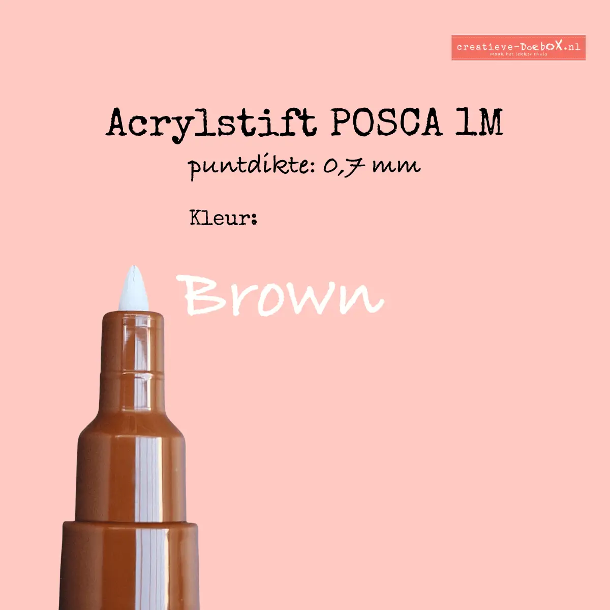 acrylstift posca kleur brown 1 M