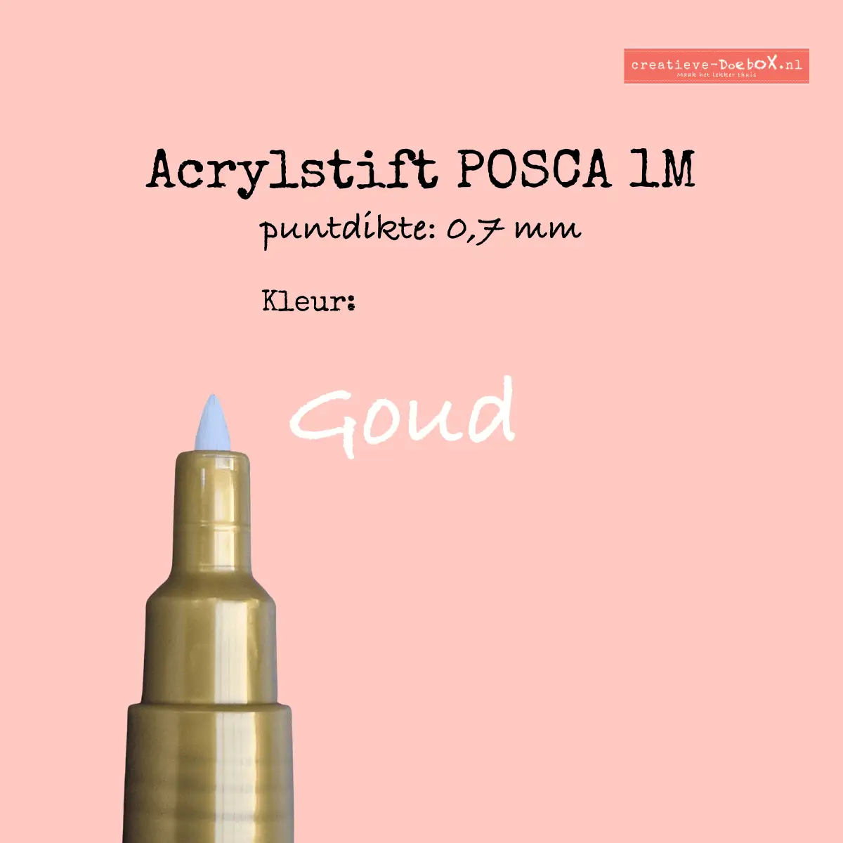 acrylstift posca kleur goud 1 M