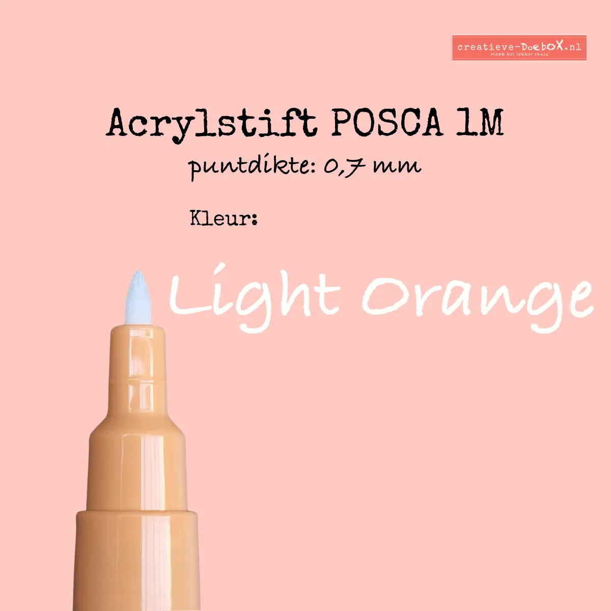 acrylstift posca kleur light orange 1 M