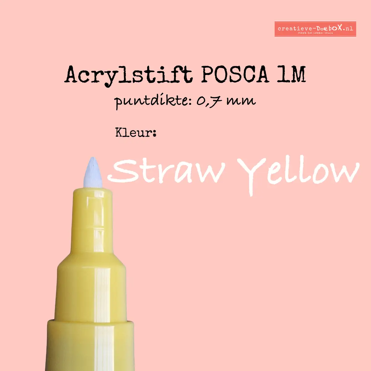 acrylstift posca kleur straw yellow 1 M