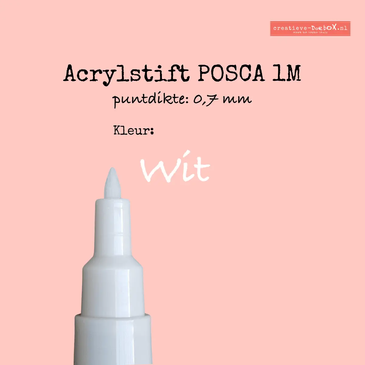acrylstift posca kleur wit 1 M
