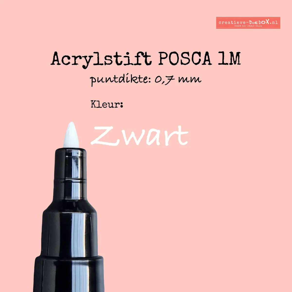 acrylstift posca kleur zwart 1 M