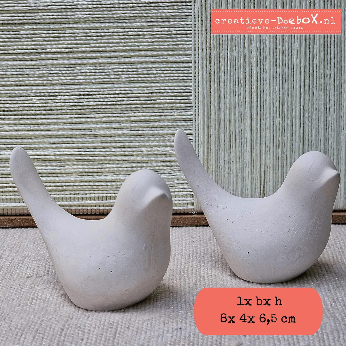 set mooie strakke vogeltjes van keramisch gips om te beschilderen