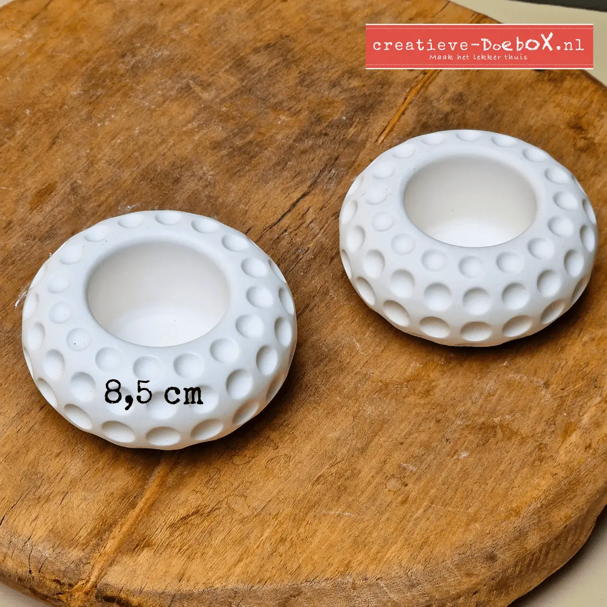 waxinelichthouder dotvorm om te beschilderen