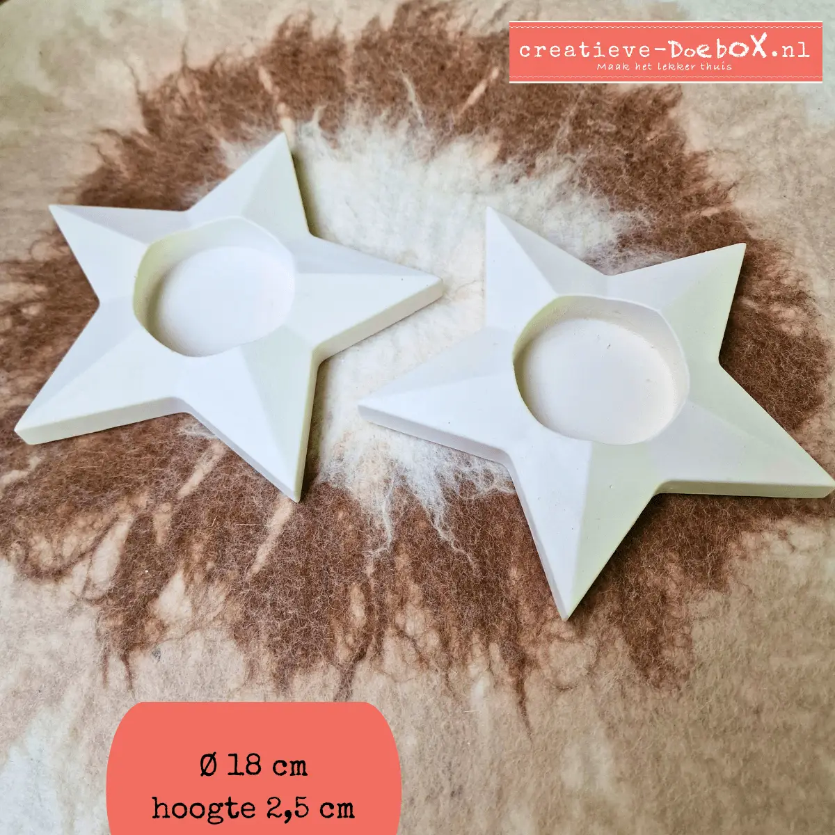 grote waxinelichhouders in de vorm van een ster