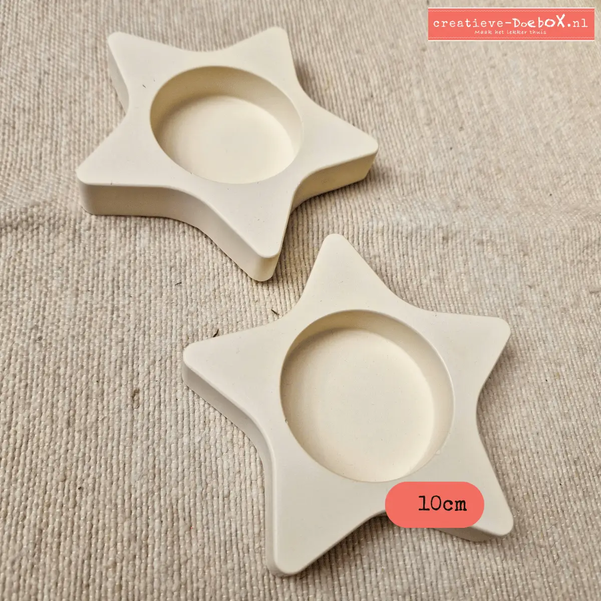 kerstdecoratie om zelf te beschilderen sterren voor kaarsjes