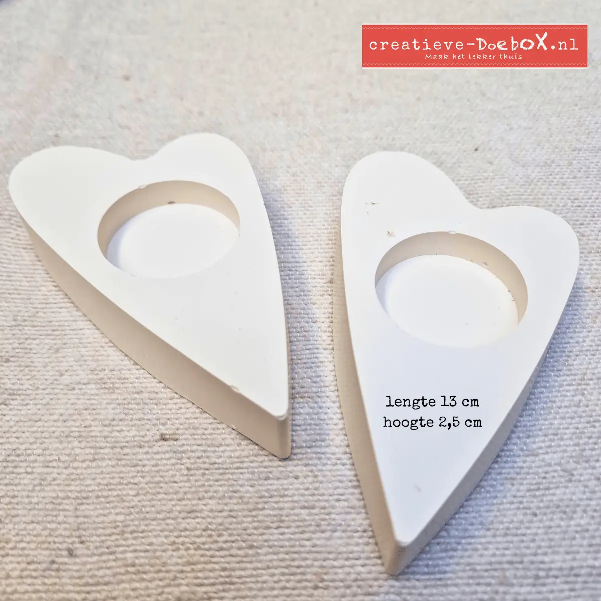 speelse hartjes als waxinelichthouders