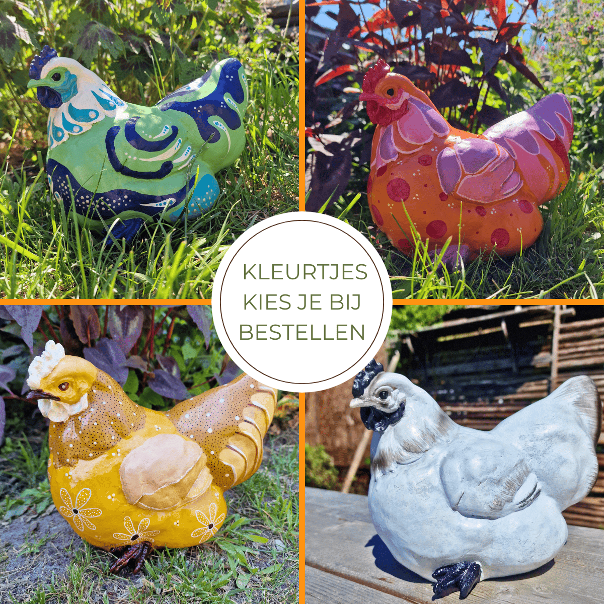 Hippe kip beschilderen