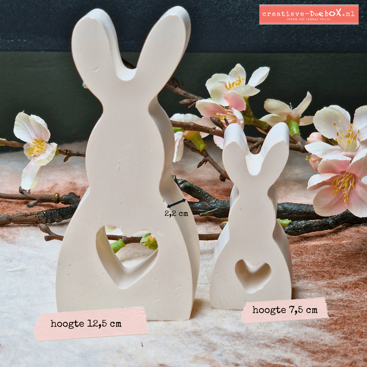 decoratieve konijntjes om te beschilderen